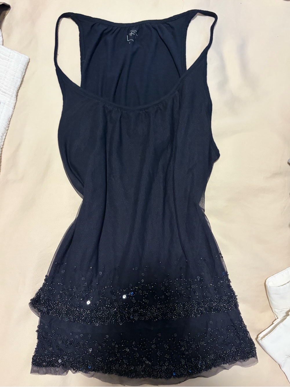 Just Cavalli Black Beaded Mesh Camisole